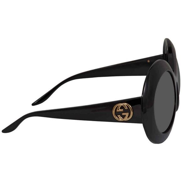 NEW Gucci Black Round Women\'s Sunglasses